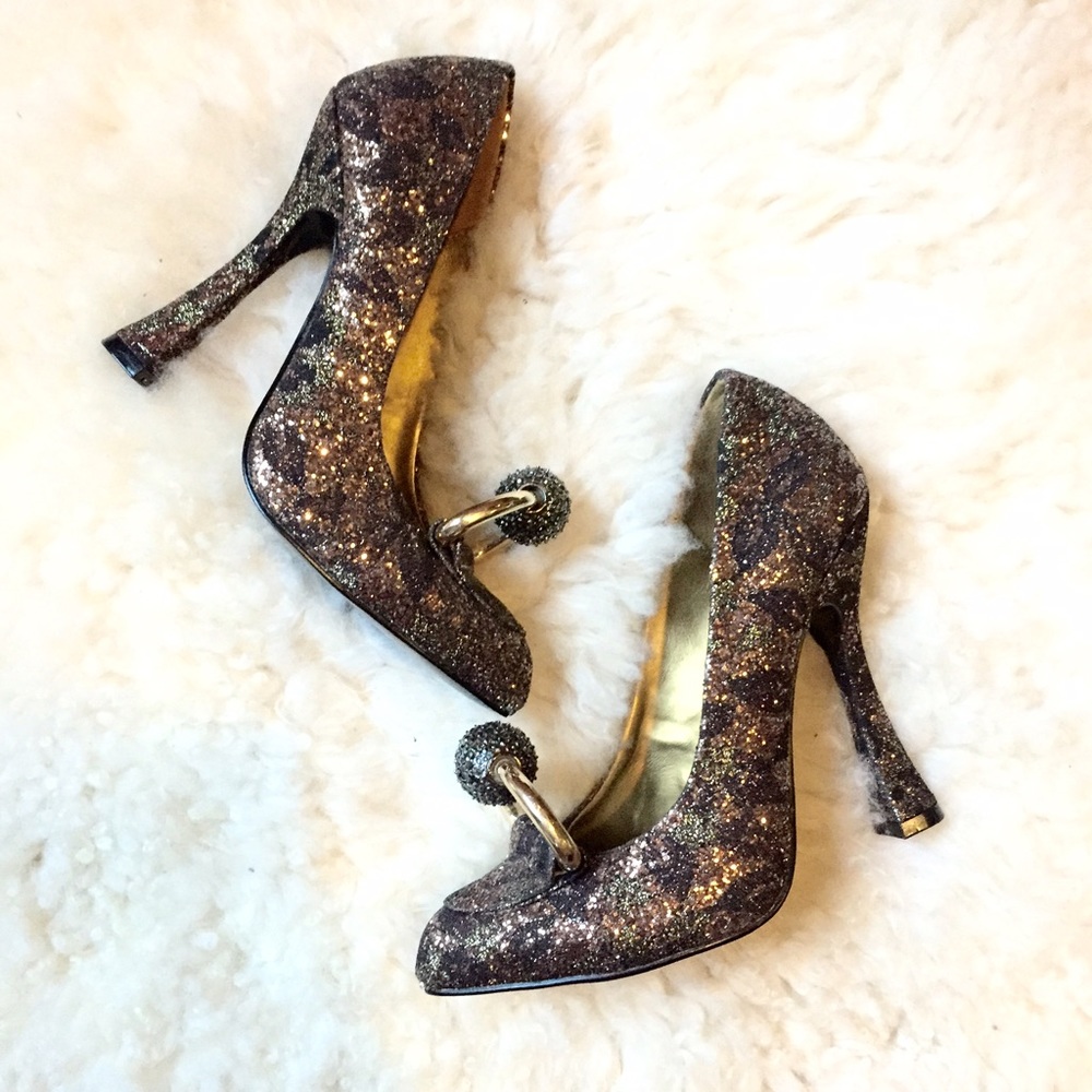 🎉2xHP🎉Christian Siriano Runway Glitter Heel